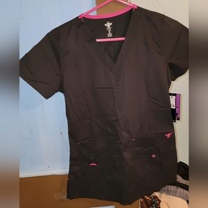 E-Z flex stretch med couture scrub top XS